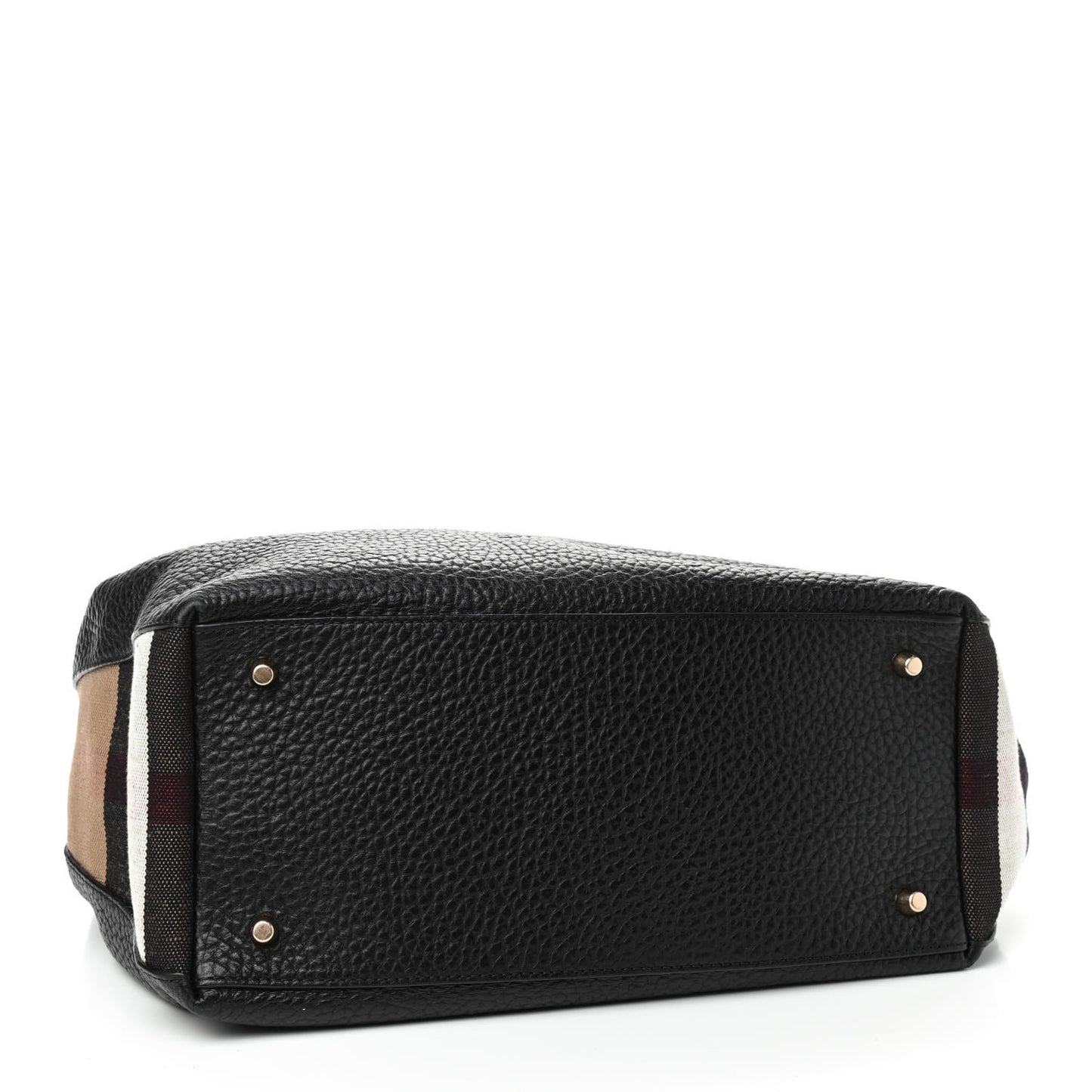 Grainy Calfskin House Check Medium Maidstone Black