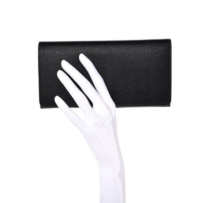 Balenciaga Saffiano Logo Continental Wallet Black 2 of 9