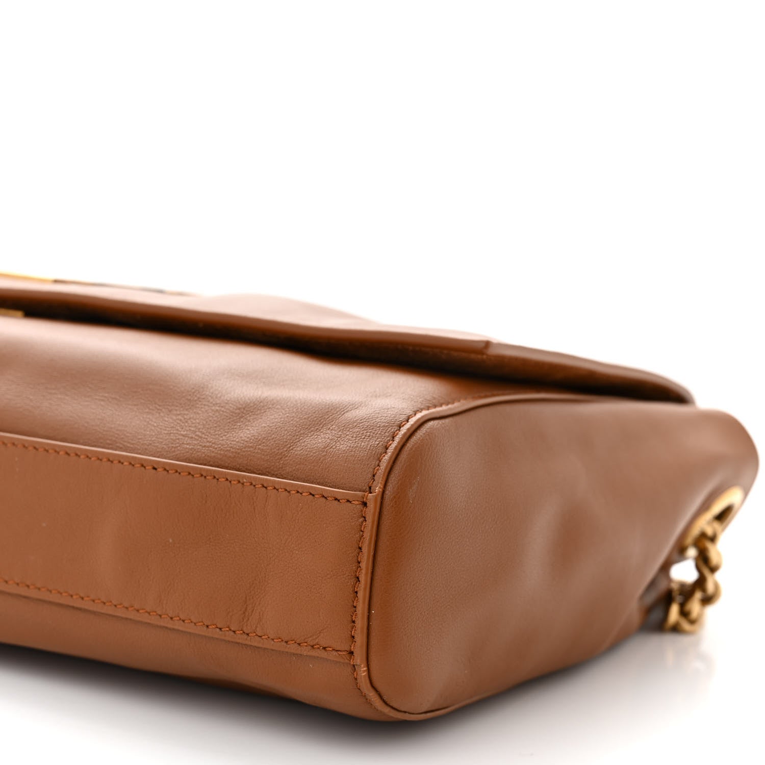 Saint Laurent Smooth Calfskin Suede Medium Reversible Monogram Kate Satchel Brick 17 of 17