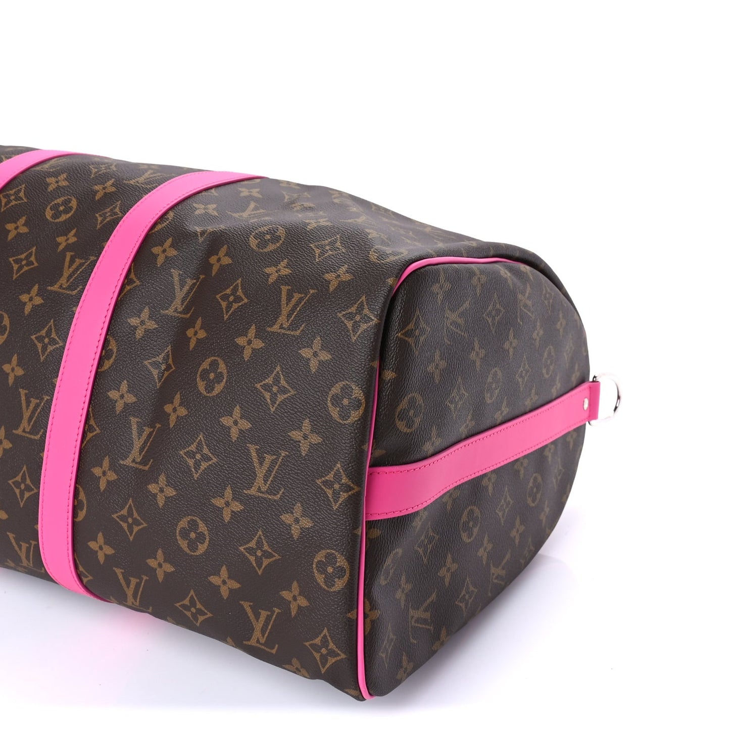 Monogram Macassar Keepall Bandouliere 50 Fuchsia