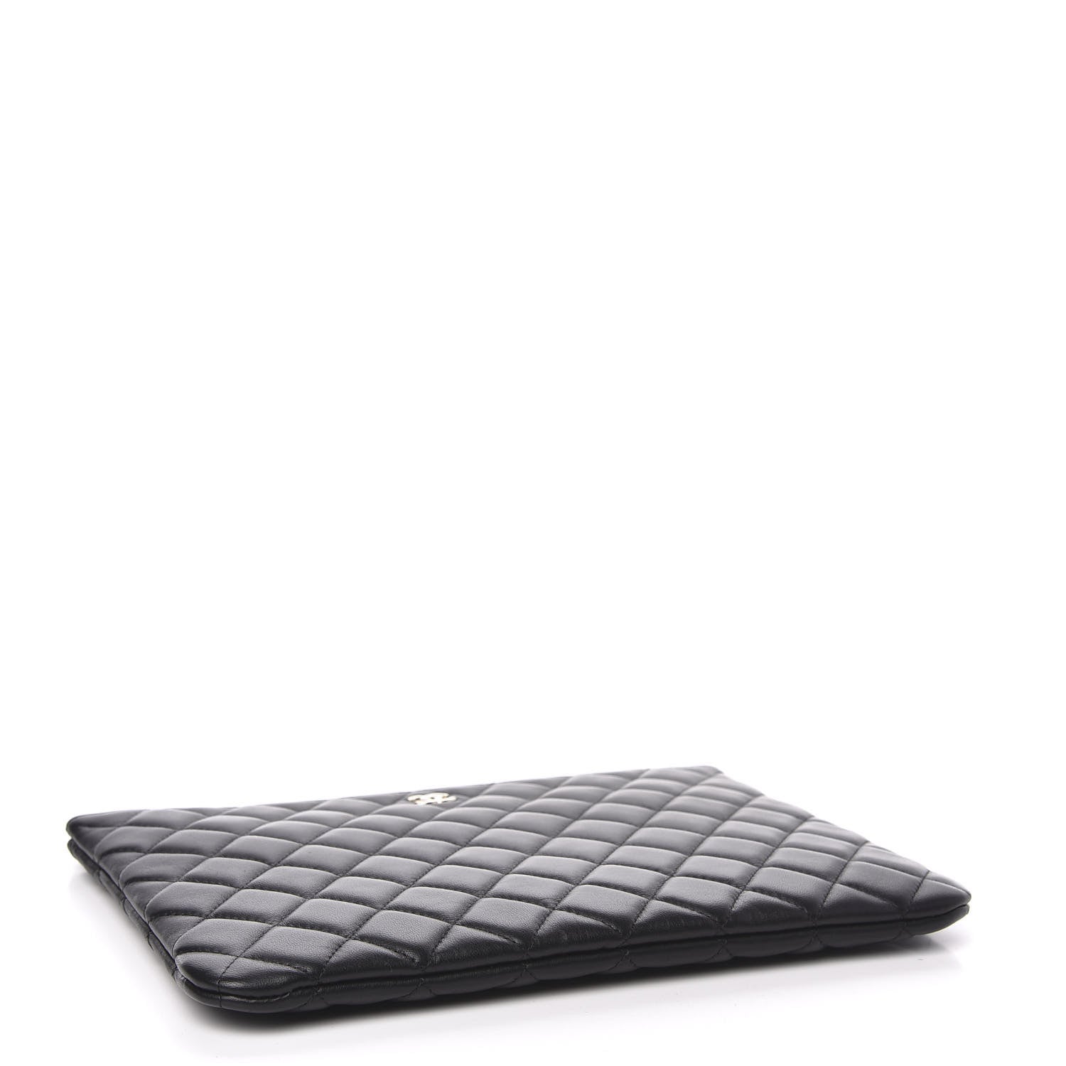 Chanel Lambskin Quilted Medium Cosmetic Case Black 4 of 8