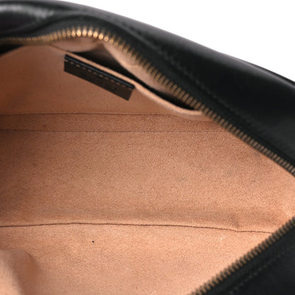 Gucci Calfskin Matelasse Small GG Marmont Chain Shoulder Bag Black 4 of 9