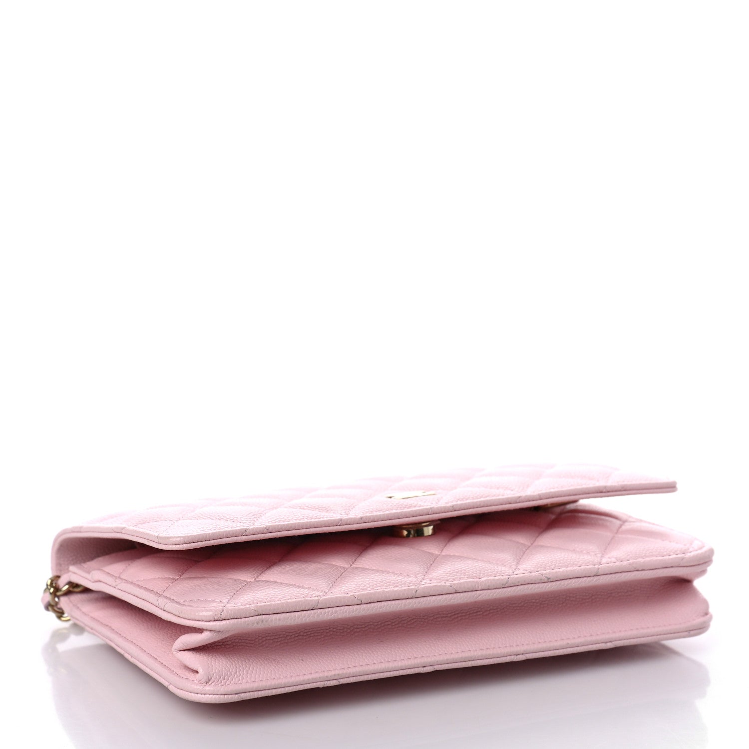 Chanel Caviar Quilted Wallet on Chain WOC Light Pink 4 of 10