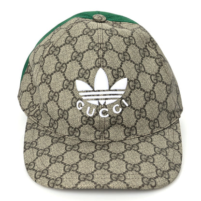 Gucci X ADIDAS GG Supreme Monogram Double Sided Baseball Hat S Beige Green 2 of 7