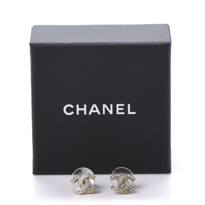 Chanel Crystal CC Earrings Gold 5 of 5