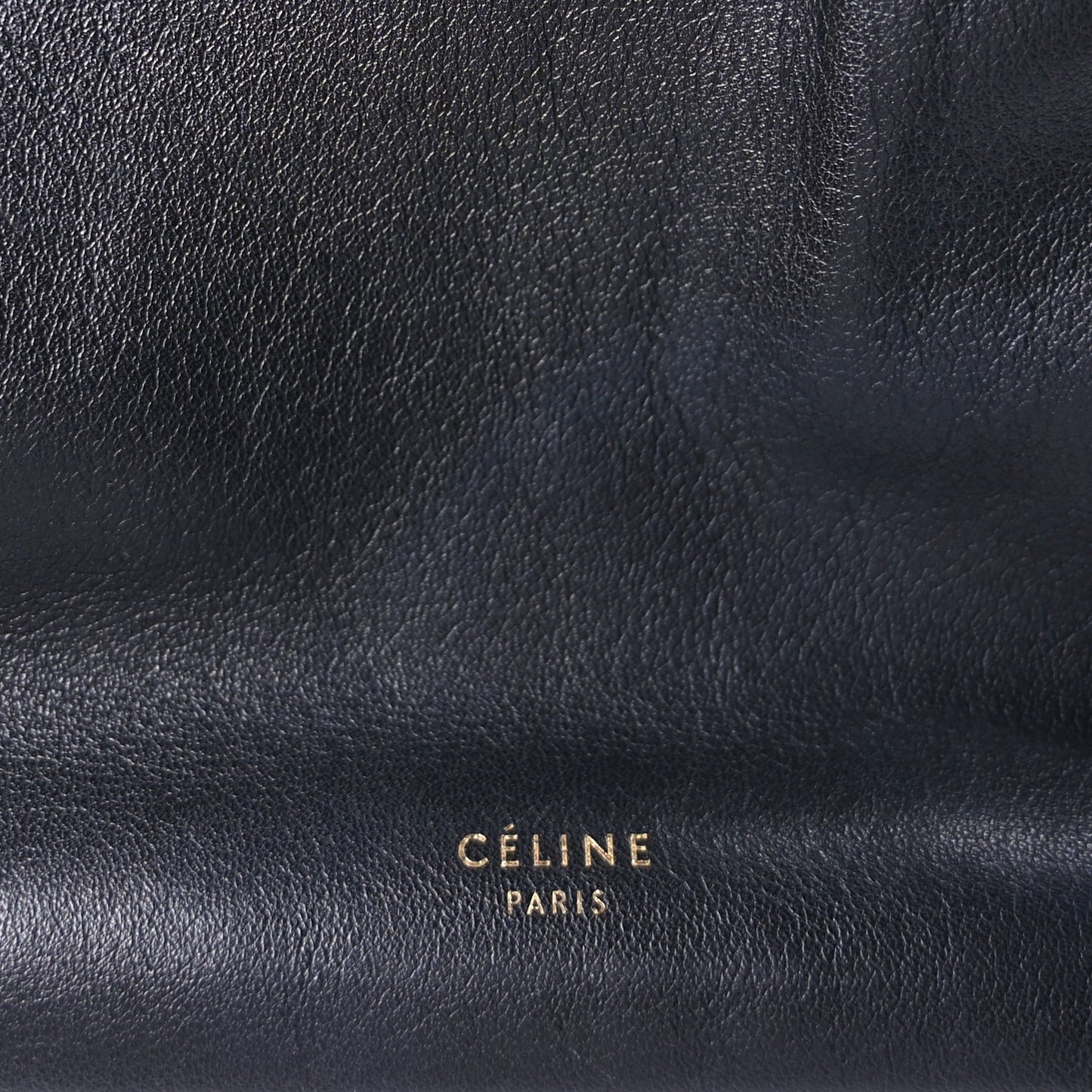 Calfskin Pleated French Lock Clutch  Black
