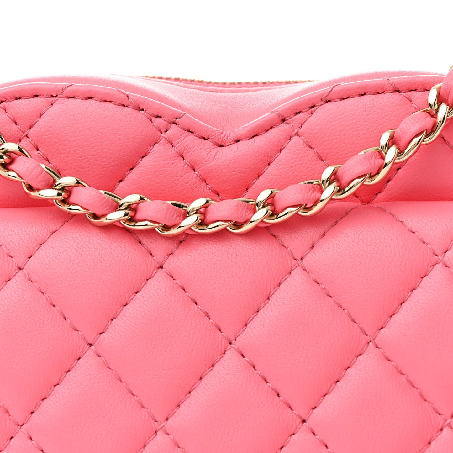 Lambskin Quilted CC In Love Heart Bag Pink