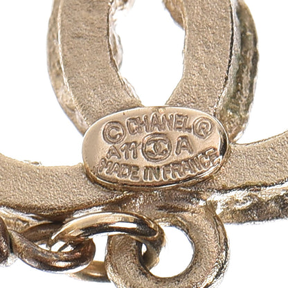 Chanel Pearl CC Drop Earrings Light Gold 5 of 5