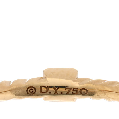 David Yurman 18K Yellow Gold Diamond Cable Collectibles Stack Ring 49 4.75 4 of 5