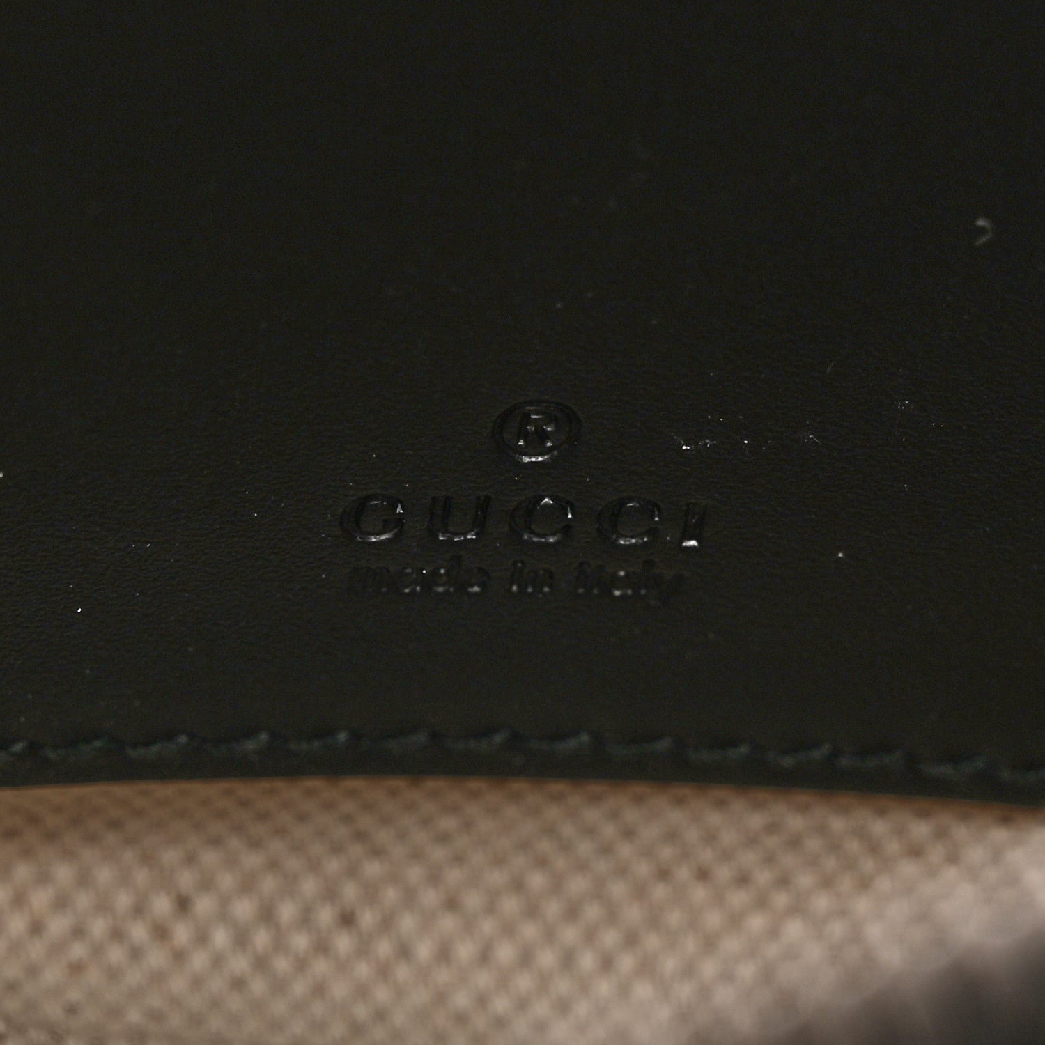 Gucci GG Supreme Monogram Bee Print Wrist Pouch Black 6 of 9