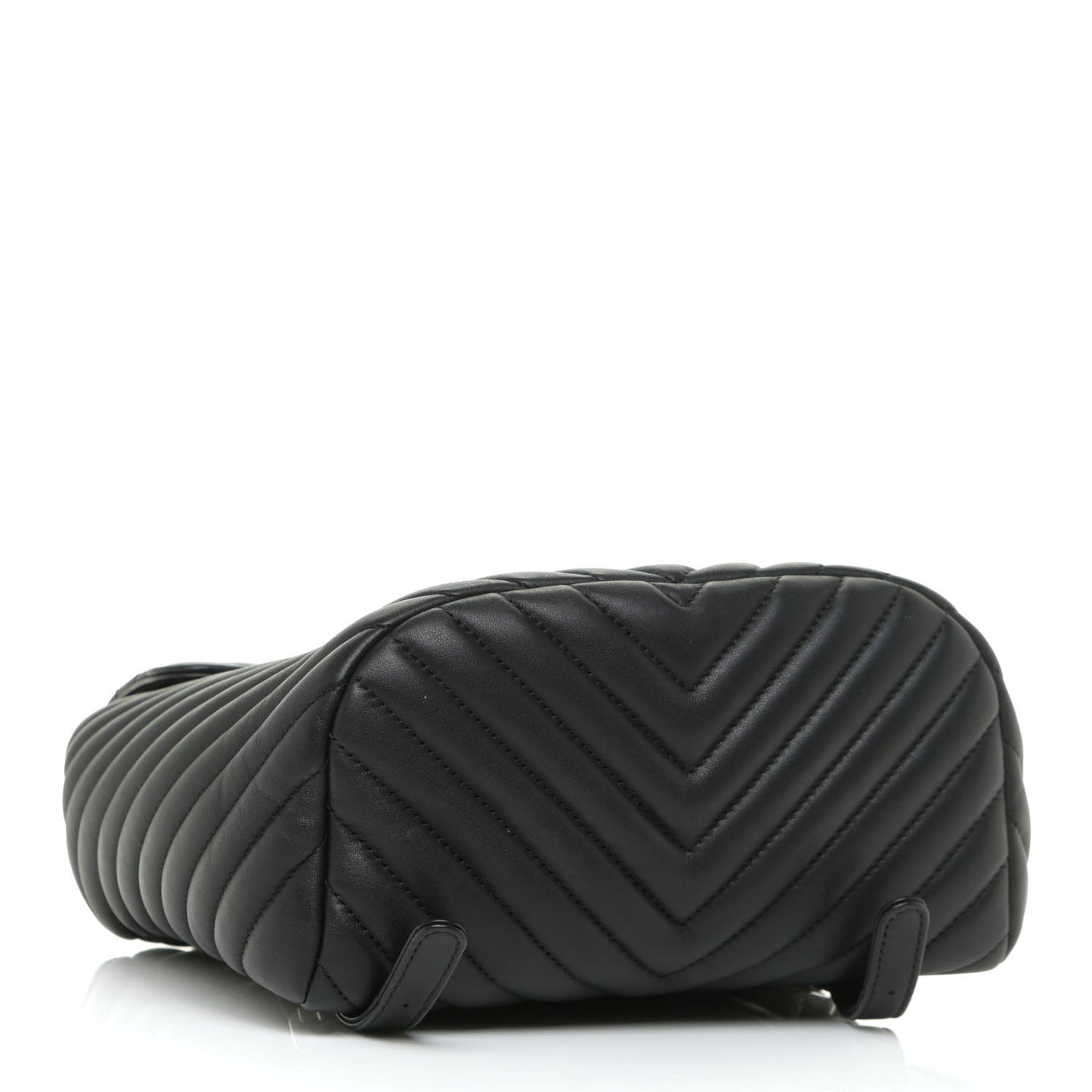 Calfskin Chevron Quilted Small Urban Spirit Backpack Black