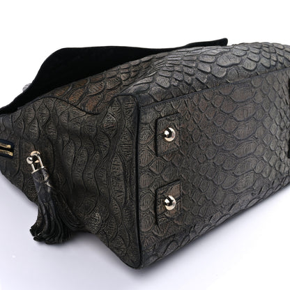 Mulberry Metallic Snake Print Medium Del Rey Satchel Gold 7 of 8