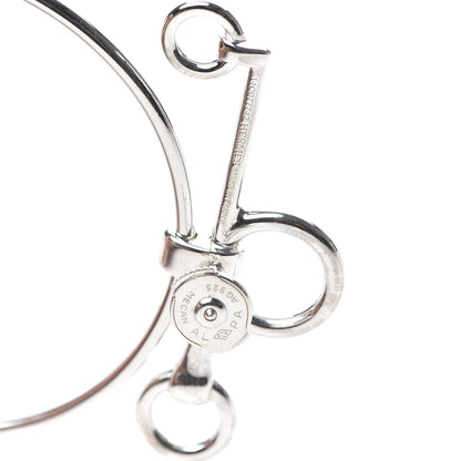 Hermes Sterling Silver Mors De Bride Earrings 4 of 5