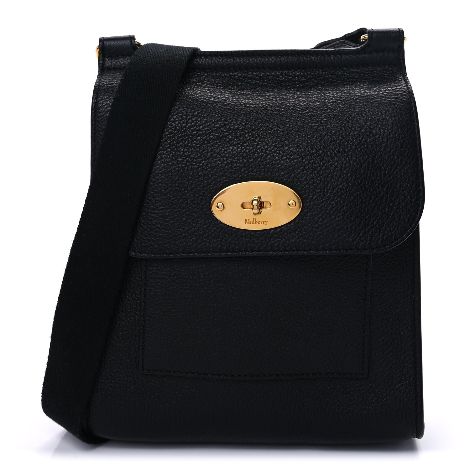 Mulberry Natural Grain Calfskin Antony Messenger Crossbody Black 1 of 8
