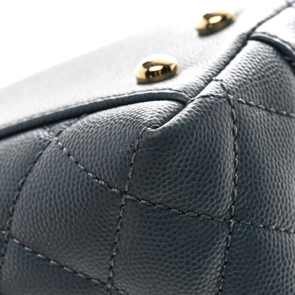 Chanel Caviar Quilted Mini Coco Handle Flap Blue 11 of 12