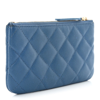 Chanel Caviar Quilted Small Pouch Blue 3 of 6