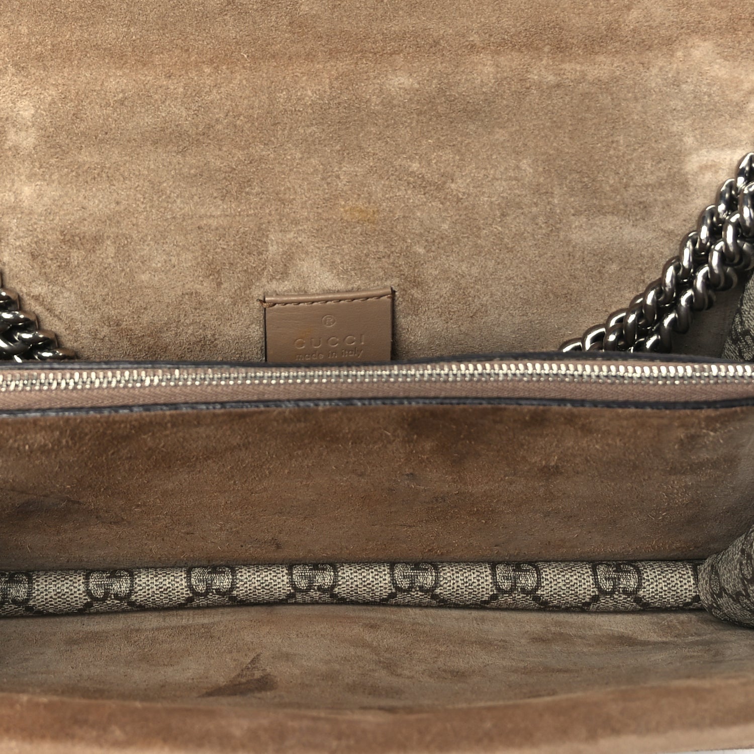 Gucci GG Supreme Monogram Small Dionysus Shoulder Bag  Taupe 4 of 8