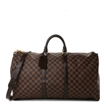 Louis Vuitton Damier Ebene Keepall Bandouliere 55 1 of 19