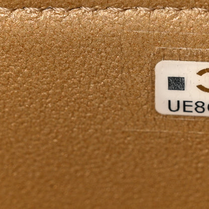 Chanel Lambskin Enamel Quilted Logo Small Vanity Case With Chain White 7 of 11