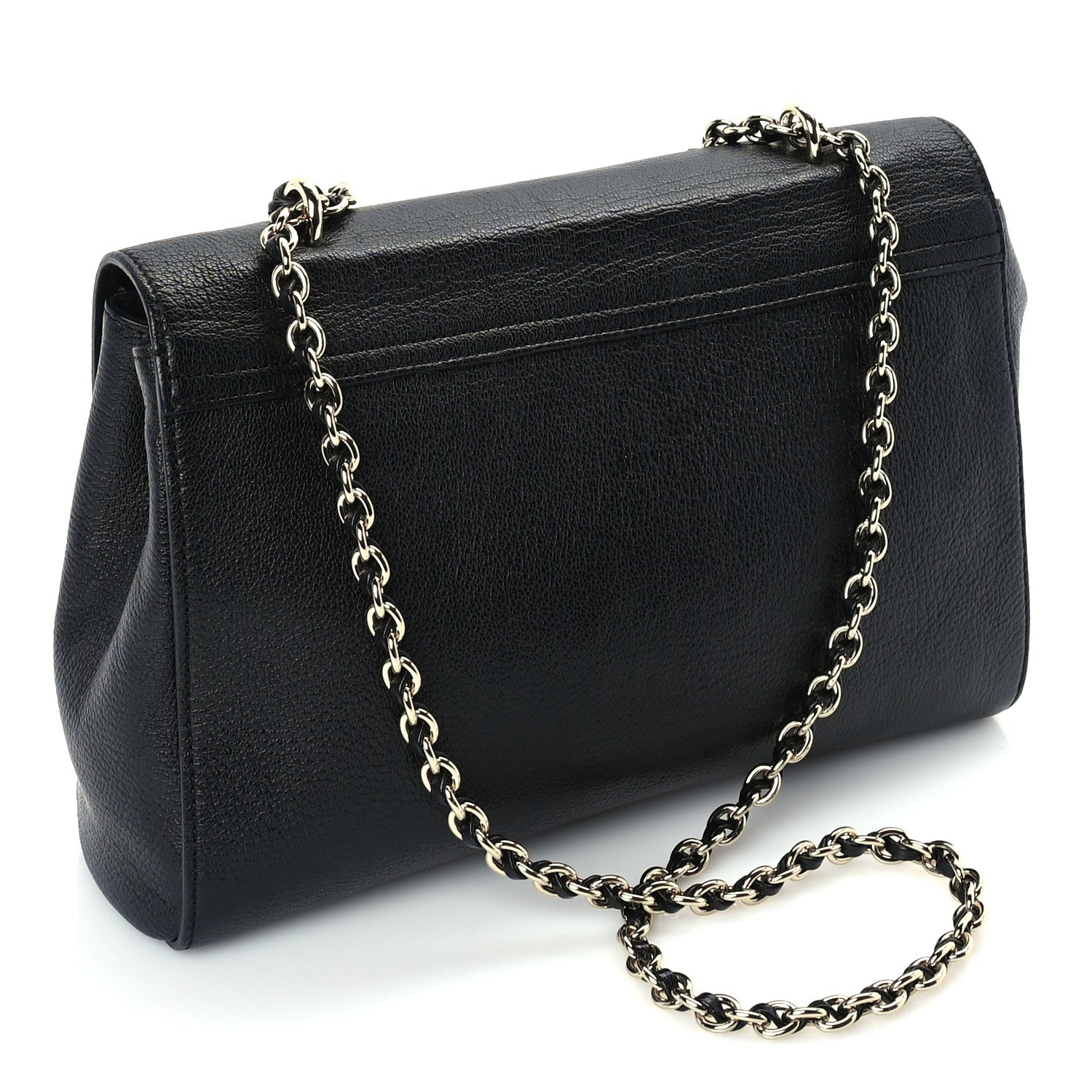 Mulberry Glossy Goatskin Medium Lily Flap Black 2 of 8