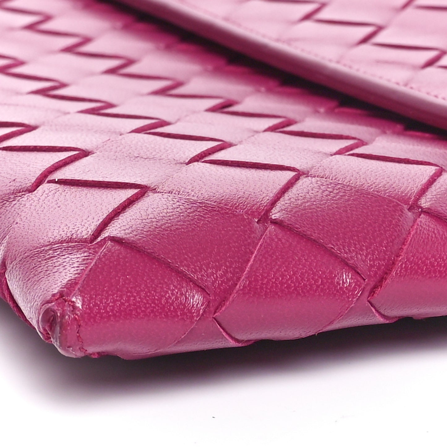 Nappa Intrecciato Flap Pouch Cinnabar