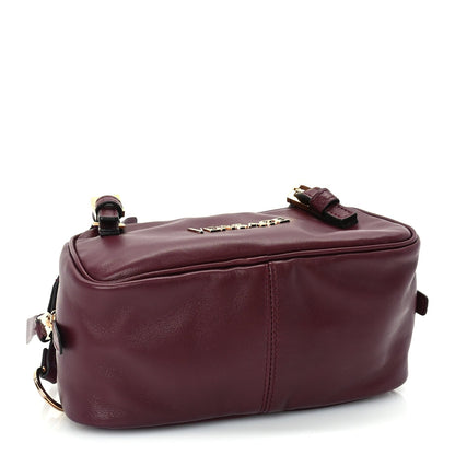 Versace Lambskin Mini Tag Bowling Bag Burgundy 3 of 8