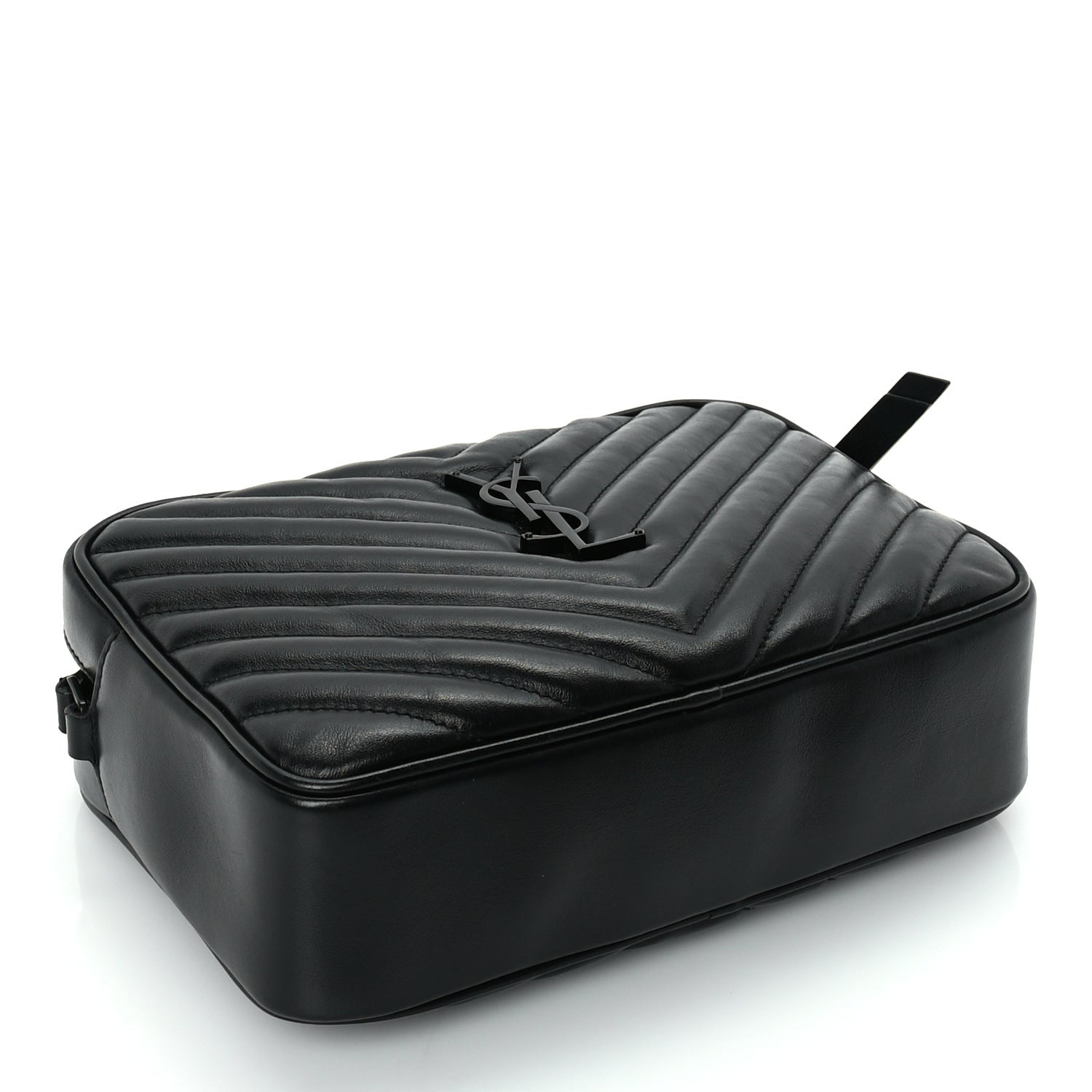 Saint Laurent Calfskin Matelasse Monogram Monochrome Lou Camera Bag  Black 3 of 8