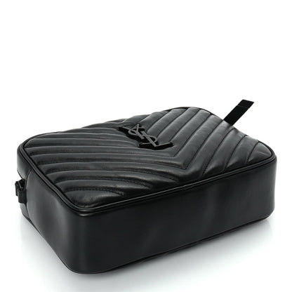 Saint Laurent Calfskin Matelasse Monogram Monochrome Lou Camera Bag  Black 3 of 8