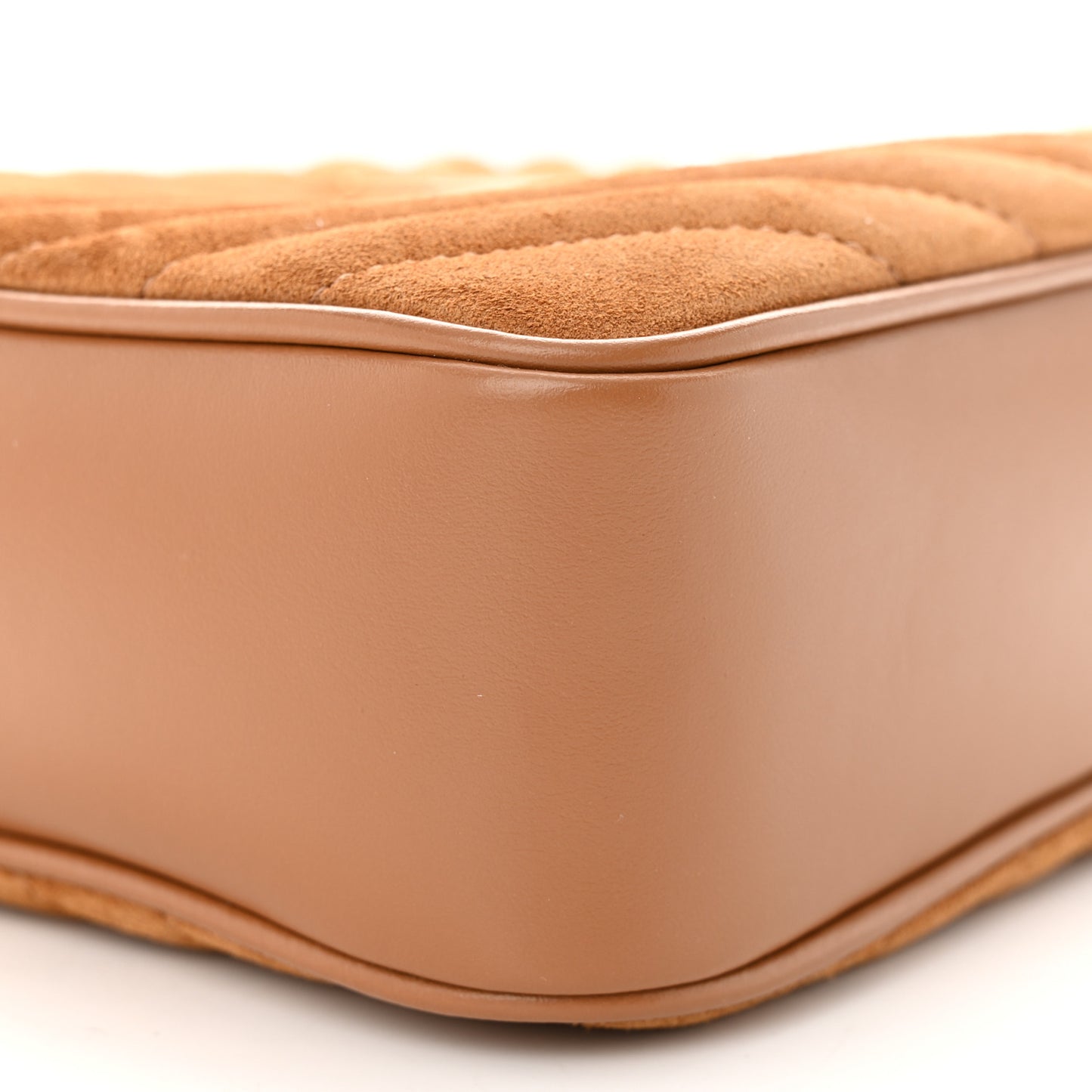 Suede Matelasse Monogram Lou Camera Bag Cinnamon