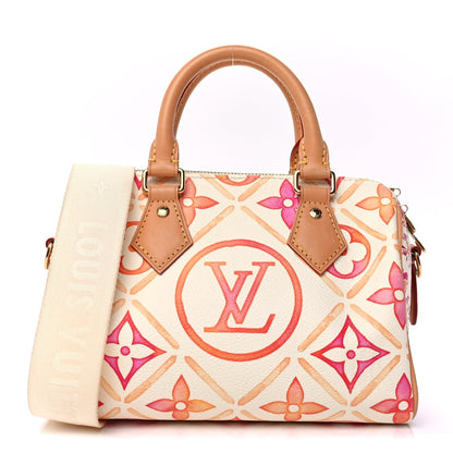 Louis Vuitton Monogram Tiles By The Pool Speedy 20  Coral 1 of 8