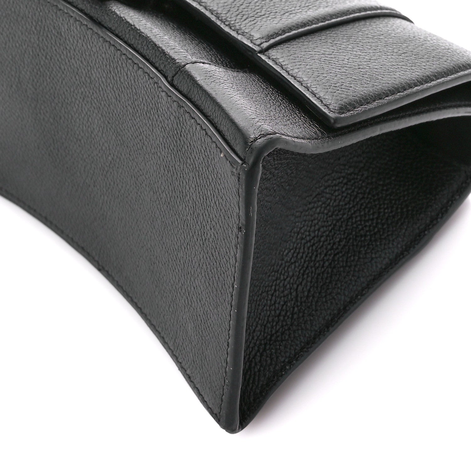 Balenciaga Grained Calfskin Small Hourglass Top Handle Bag Black 9 of 11