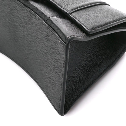 Balenciaga Grained Calfskin Small Hourglass Top Handle Bag Black 9 of 11