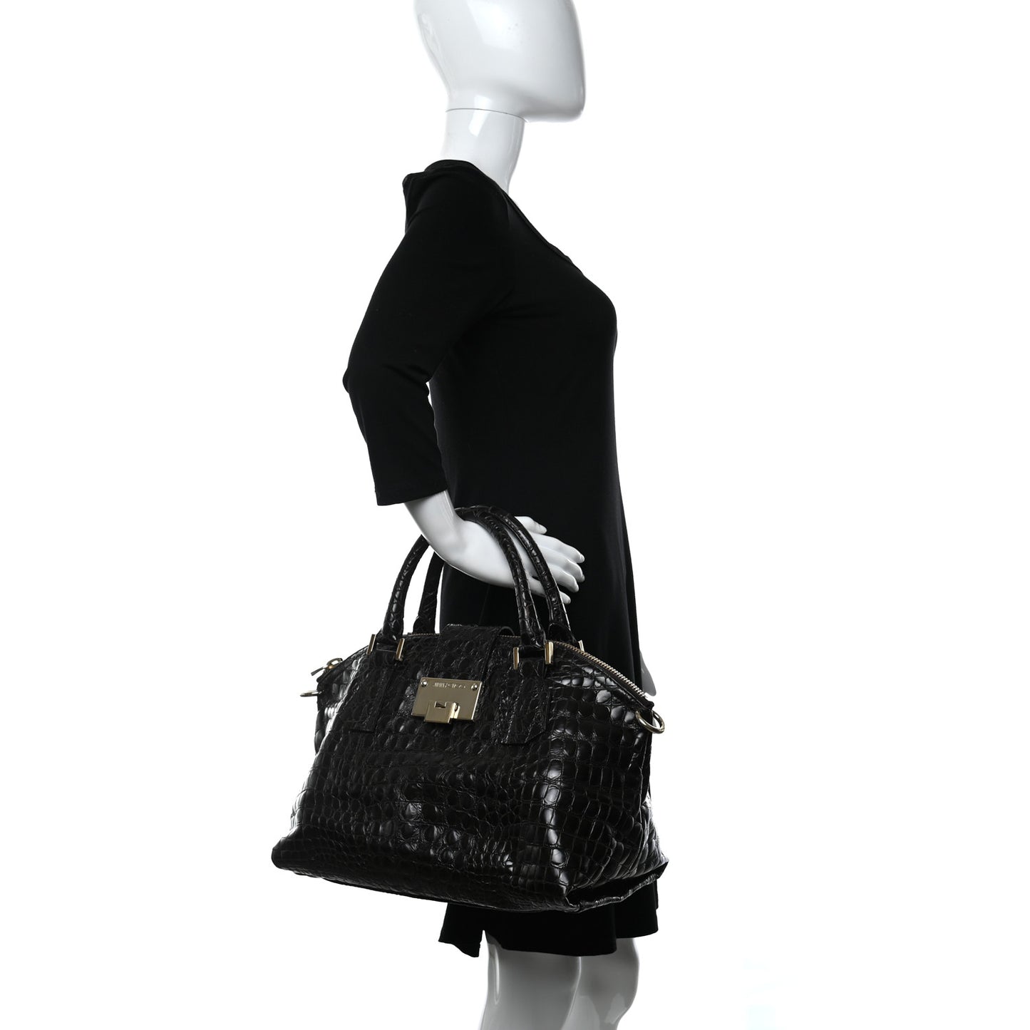 Calfskin Crocodile Embossed Bag