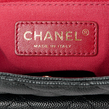 Chanel Caviar Quilted Wavy CC Hobo Black 7 of 13