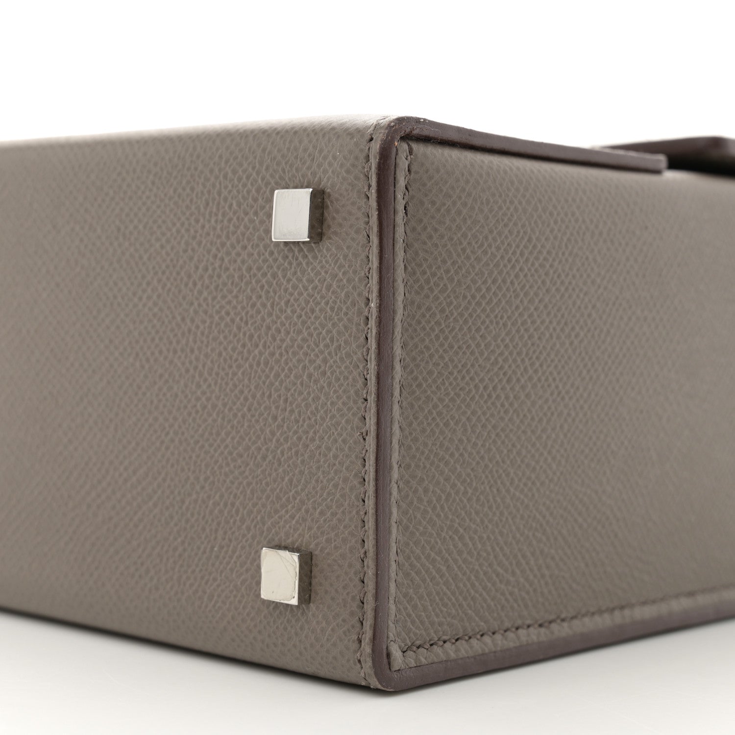 Hermes Epsom Cinhetic Boxy Top Handle Bag Etain 10 of 13