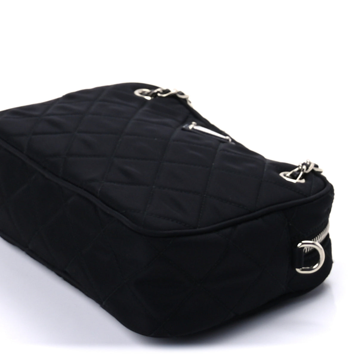 Prada Nylon Tessuto Impuntu Quilted Bandoliera Crossbody Bag Black 8 of 8