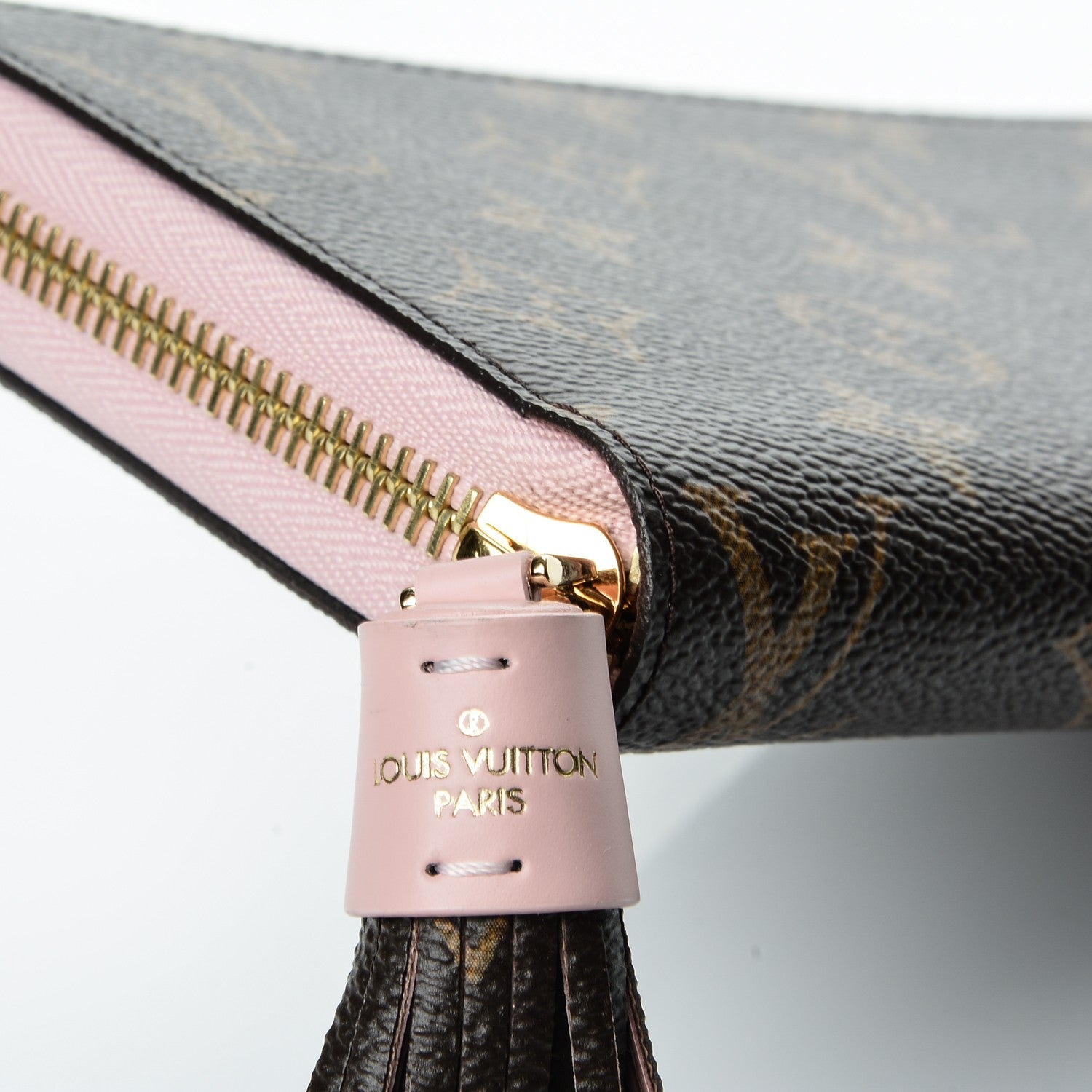 Louis Vuitton Monogram Pompon Zippy Wallet Rose Ballerine 5 of 7