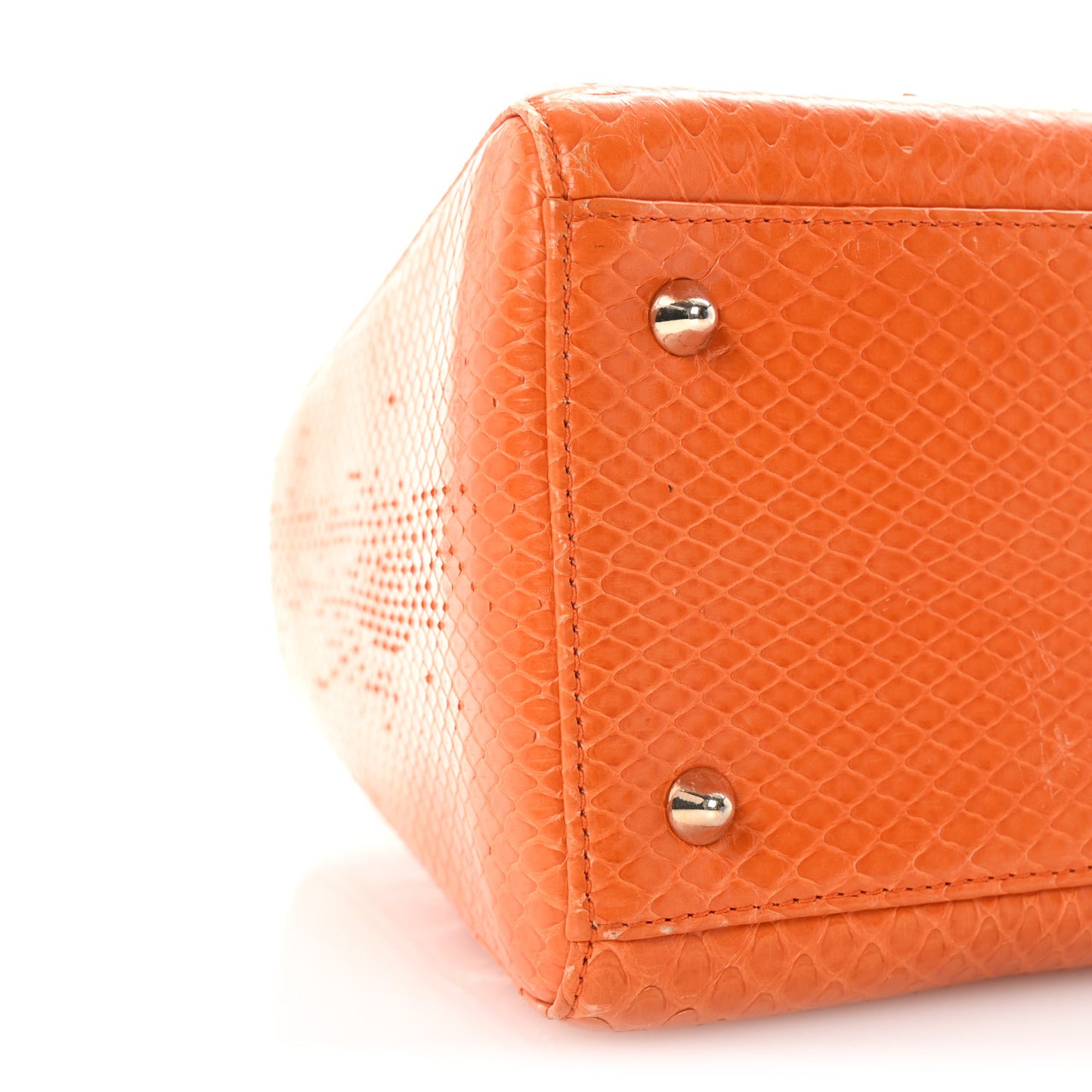 Snakeskin Medium Lady Dior Orange
