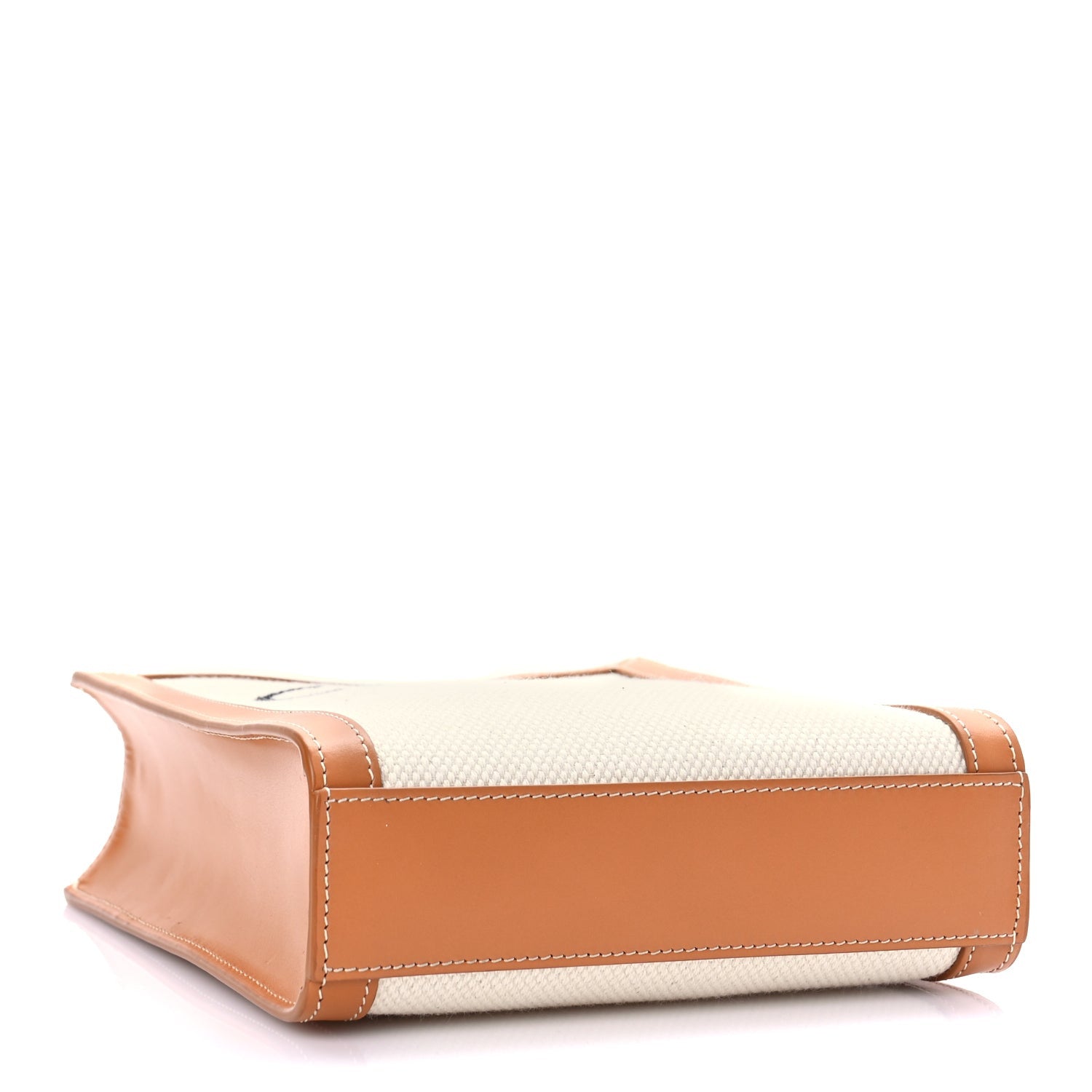 Celine Canvas Calfskin Mini Vertical Cabas Natural Tan 16 of 16