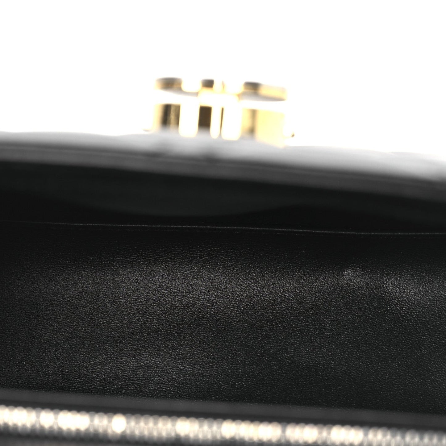 Calfskin Quilted Small Deco Shoulder Bag Black
