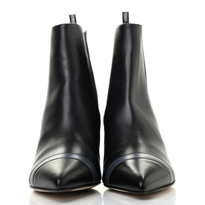 Fendi Vitello Colibri 55mm Ankle Booties 38 Black Antracite 2 of 5