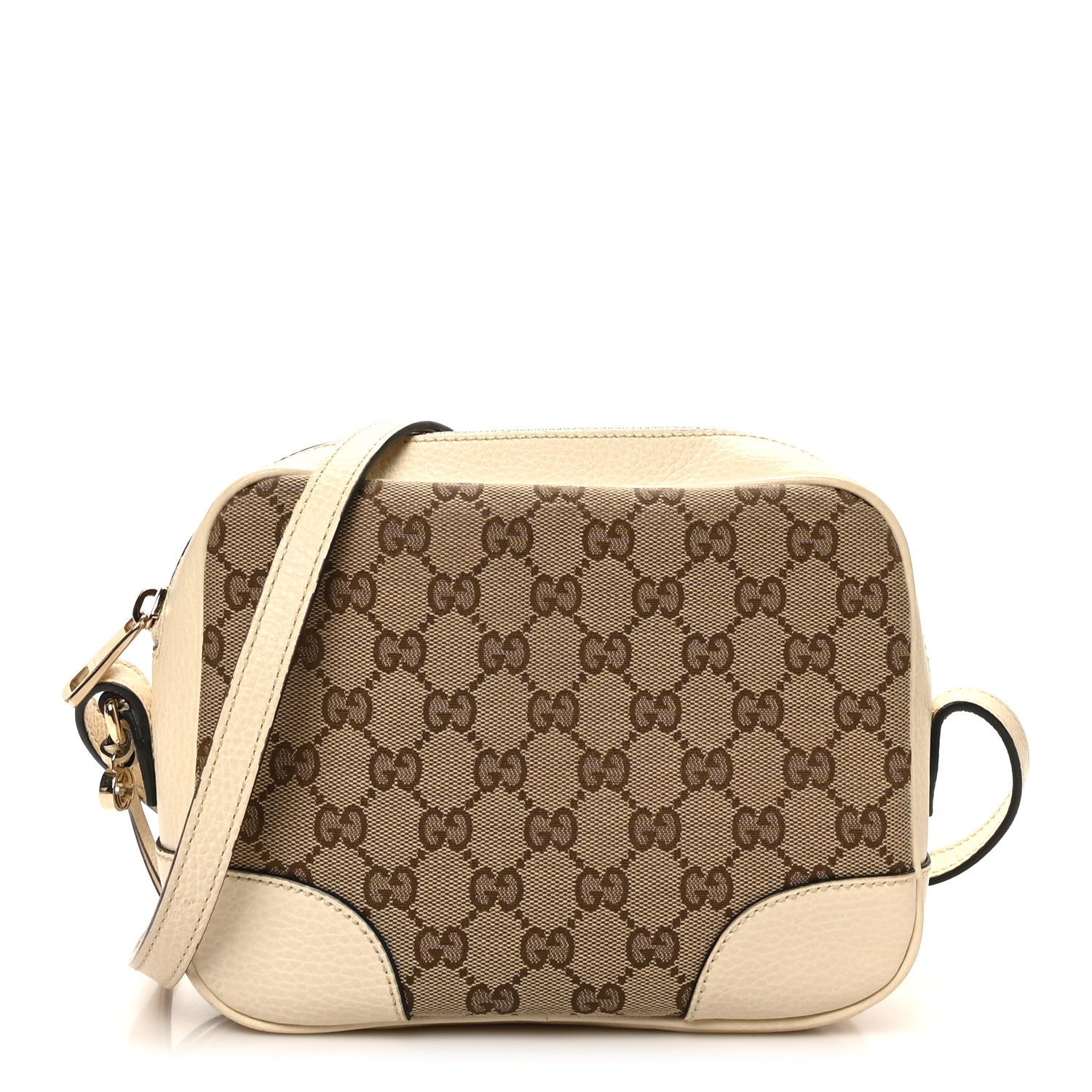 Gucci Monogram Dollar Calfskin Mini Bree Messenger Bag Beige Ebony Avoire 1 of 1