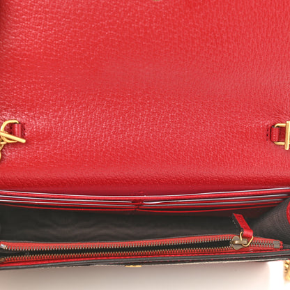 Gucci GG Supreme Monogram Web Queen Margaret Chain Wallet Red 5 of 9