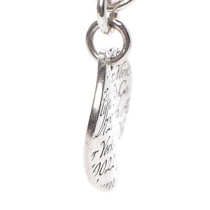 Tiffany Sterling Silver Notes Round Tag Charm Bracelet 5 of 7