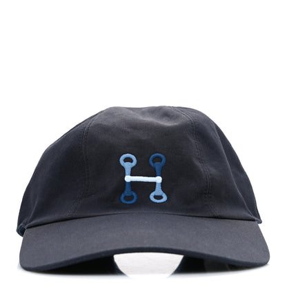 Hermes Cotton Canvas Miles H Mors Cap 58 Marine 3 of 8