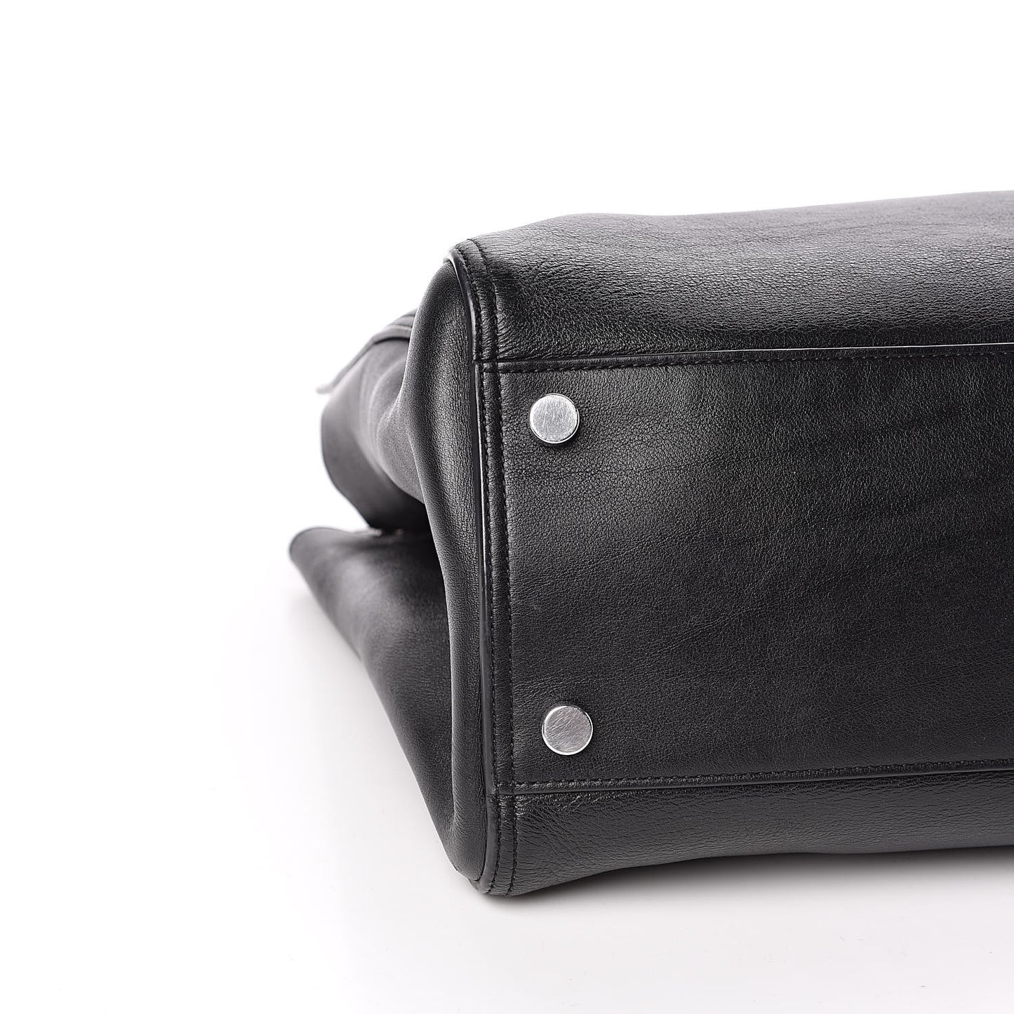 Calfskin Medium Amber Tote Black