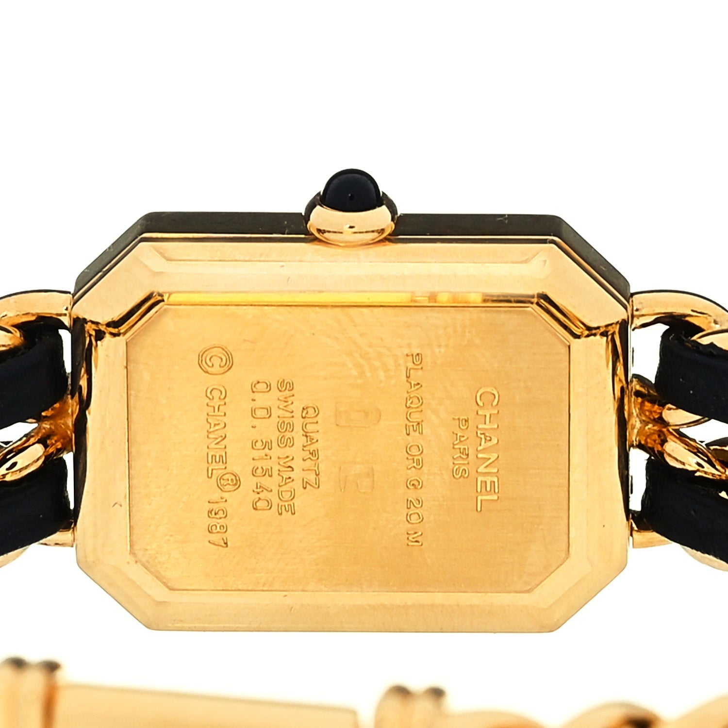 Chanel Stainless Steel Lambskin 20mm Chain Premiere Quartz Watch Gold L 4 of 4