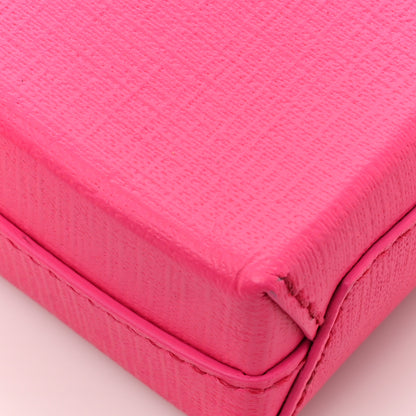 Balenciaga Squared Calfskin Logo Shopping Phone Holder Bag Acid Fuchsia 14 of 16