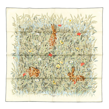 Hermes Silk Lapines Dan Un Champ Scarf 65 1 of 5