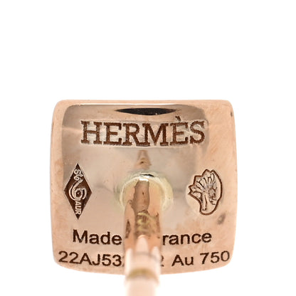 Hermes 18K Rose Gold Clou d'H Stud Earrings 4 of 5
